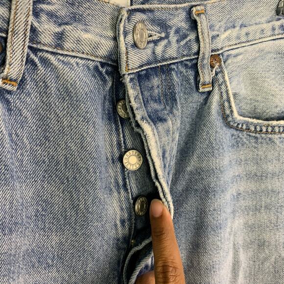 Agolde‎ 90s Pinch Jeans Women’s Sz 26 High Rise Distressed Denim Button Fly - Picture 5 of 12